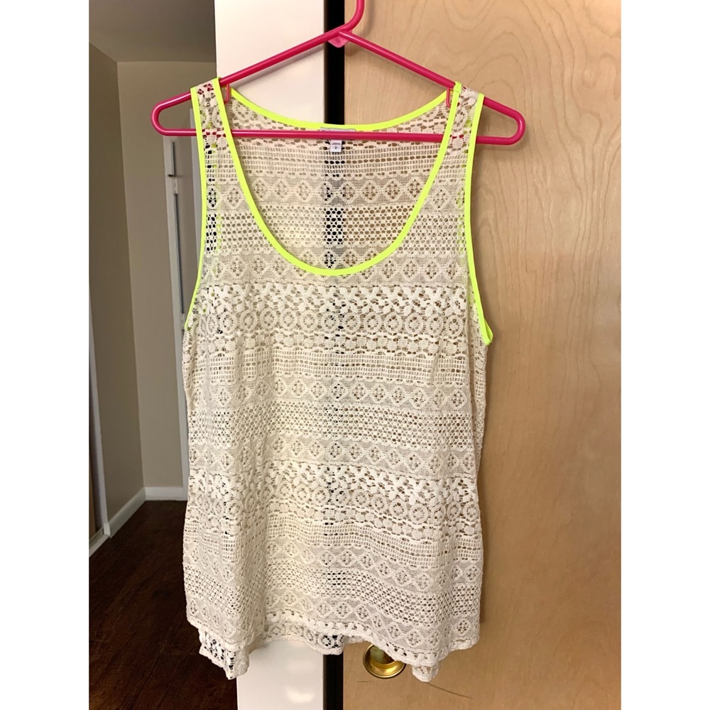 Crochet Lace Coverup Tanktop